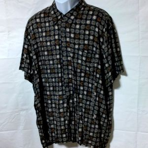 Vintage career club 2X short sleeve casual button down shirt with pocket